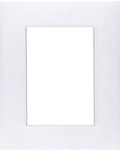 Pack of (5) 18x24 Acid Free White Core Picture Mats Cut for 13x19 Pictures in White