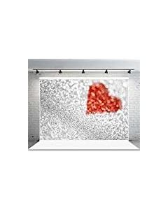AOFOTO 7x5ft Silver Glitter Sequin Spots Photography Background Abstract Sparkle Bokeh Paillette Sweet Love Heart Backdrop Girls Baby Mom Lovers Portrait Valentine's Day Decoration Photo Studio Props