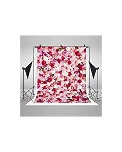 COMOPHOTO 5x7ft Valentine's Day Rose Flower Backdrop Wedding 14 February Party Banner Photobooth Backgrounds Floral Wall Decorations Valentine's Day Photography Background