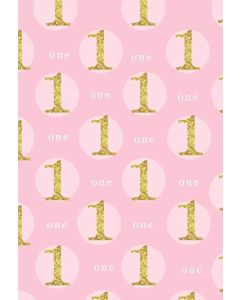 Laeacco 5x7ft 1st Birthday Photography Background Pink Background One Year Old Baby Girls Kids Golden One Unmber Princess Party Decoration Banner Photo Backdrop Studio Prop