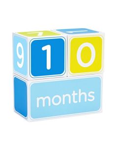 Pearhead Baby Age Photo Sharing Blocks, Blue