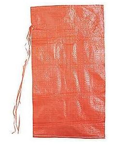Orange 21 Bags Of Polypropylene Sand Bags With Ties & UV Protection
