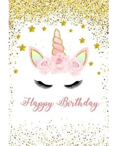 Yeele 8x10ft Unicorn Baby Birthday Backdrop Sweet Cute Little Princess Photography Background for Picture Party Banner Decor Girl Boy Baby Portrait Photo Booth Shooting Vinyl Wallpaper Studio Props