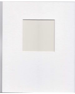 Pack of 5 16x20 White Bottom Heavy Picture Mats with Square Openings for 12x12 Pictures