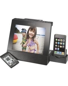 Insignia 8 Digital Photo Frame with Apple iPod Dock - Black