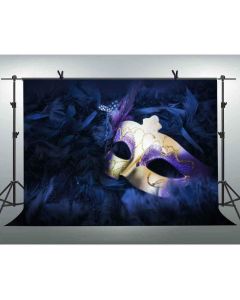 FEASRT Masquerade Party Photography Background 10x7FT Purple Mask Backdrops for Birthday Party Decoration Photo Studio Props GEAY358