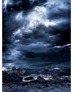 GladsBuy Clouded Over 5' x 7' Computer Printed Photography Backdrop Night Theme Background DGX-161