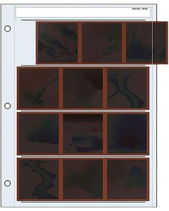 Print File 120 Size Negative Pages Holds Four Strips of Three 6x6 Frames, Pack of 100
