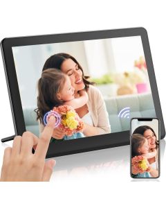 WiFi Digital Photo Frames 8 Inch Smart Digital Picture Frame 1920x1080Touch IPS Screen Electronic Photo Albums with 16GB Storage Easy Setup Share Photos Video via App Free 32GB SD Card