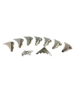 8pcs. Decorative Shiny Nickel-Plated Metal Box Corners