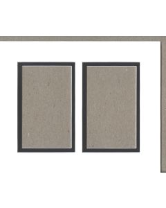 16x20 White & Black Double Picture Mat, Bevel Cut for 2 8x10 Pictures