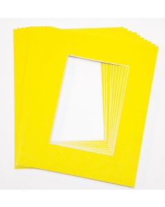 topseller100, Pack of 10 YELLOW 11x14 Picture Mats Matting with White Core Bevel Cut for 8x10 Pictures