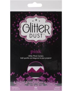 Thermoweb Glitter Dust Photo Corners 84/Pkg-Pink