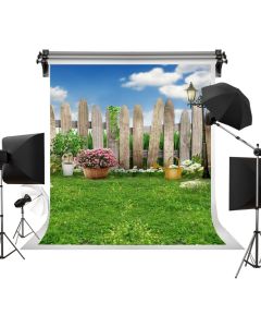 Kate 10x10ft/3x3m Spring Photography Backdrops Easter Backdrop Lawn Garden Backdrop Party Sunny Blue Sky Photographic Background Children