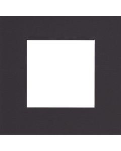 Pack of 10 12x12 Square Black Picture Mats with White Core Bevel Cut for 8x8 Pictures