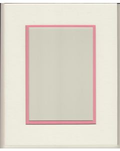 16x20 White & Bubble Gum Pink Double Picture Mat, Bevel Cut for 11x14 Picture or Photo
