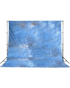Fovitec - 1x 10'x20' Photography & Video Blue/Brown Tie Dye Muslin Backdrop - [Cotton][Rod Pocket][Seamless][Matte Finish][Machine Washable]